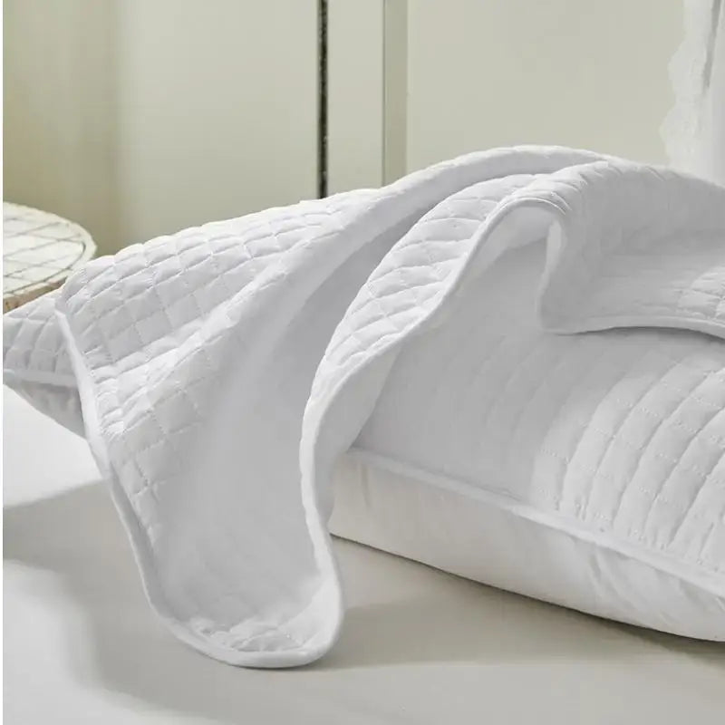 Gray Quilted Cotton Pillowcase