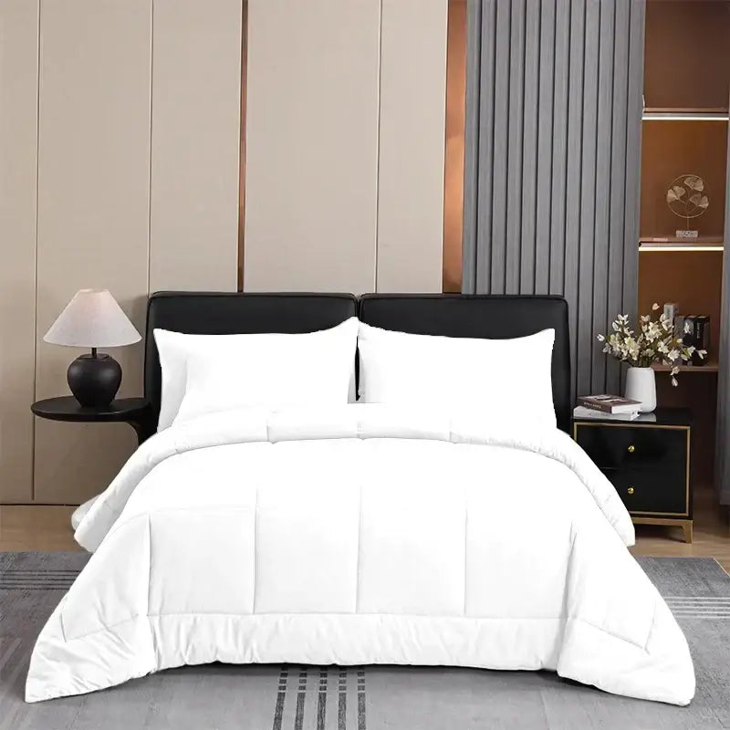Gray Quilted King Comforter