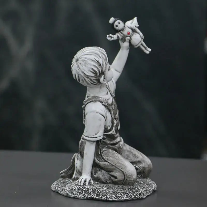 Gray Resin Angel Statue