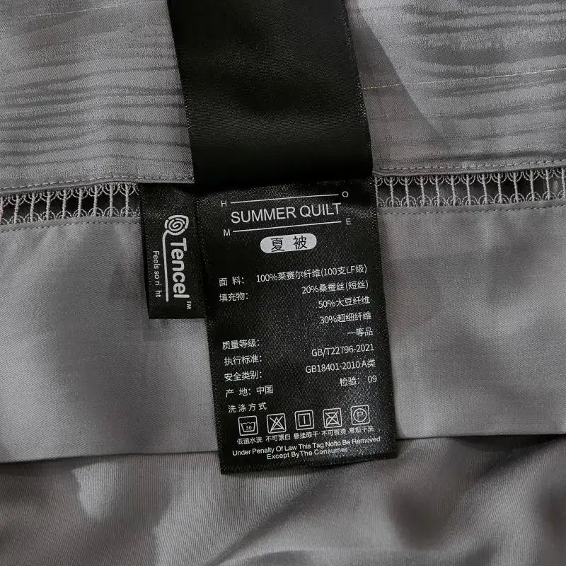 Gray Ruched Quilt Set