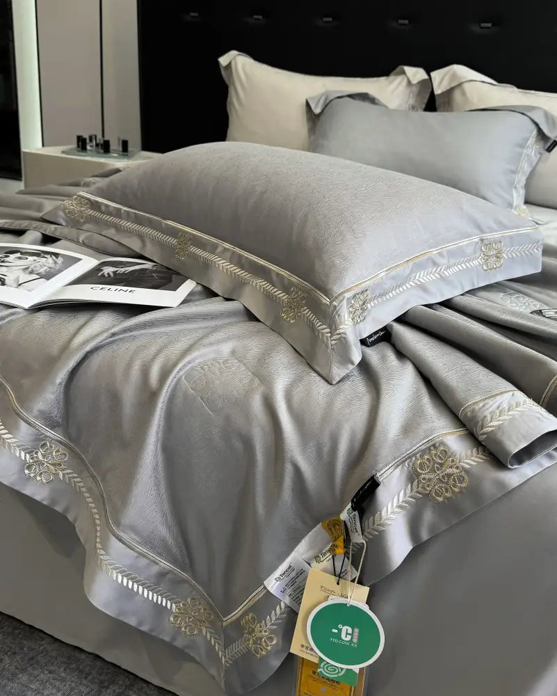 Gray Eucalyptus Summer Quilt