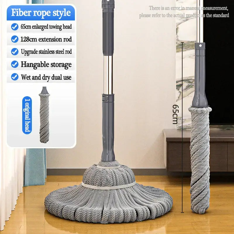 Gray Microfiber Spin Mop