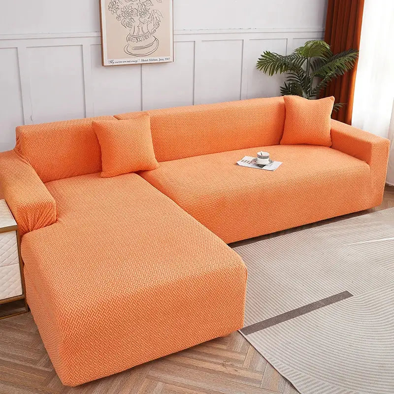 Gray Jacquard Sofa Cover