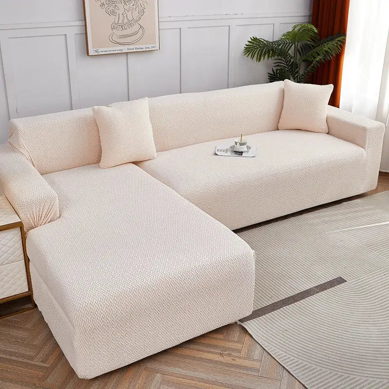 Gray Jacquard Sofa Cover