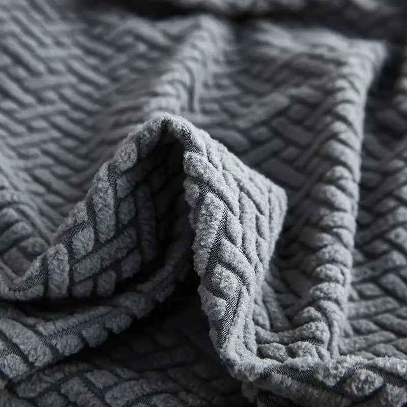 Gray Jacquard Sofa Cover