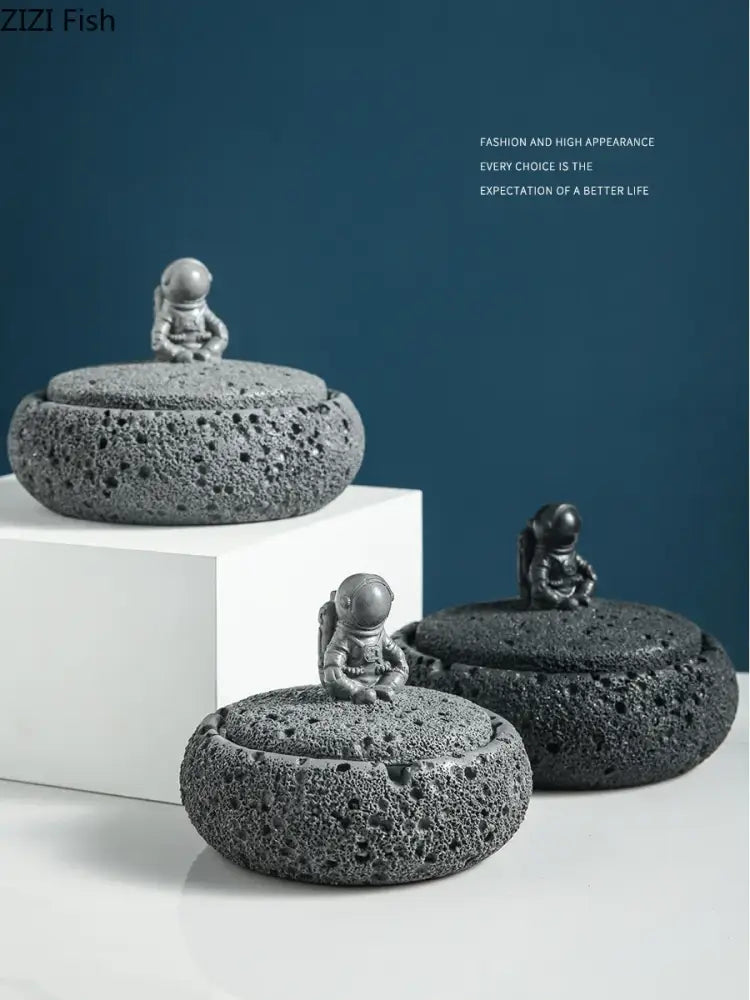 Gray Cement Astronaut Ashtray