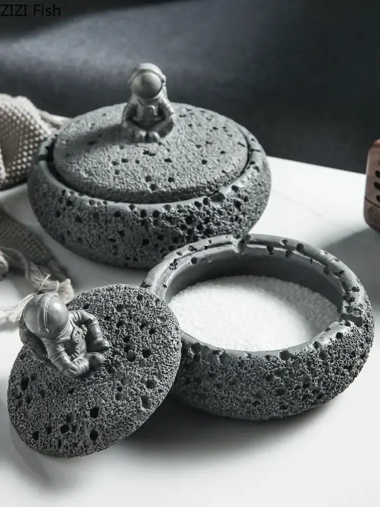 Gray Cement Astronaut Ashtray