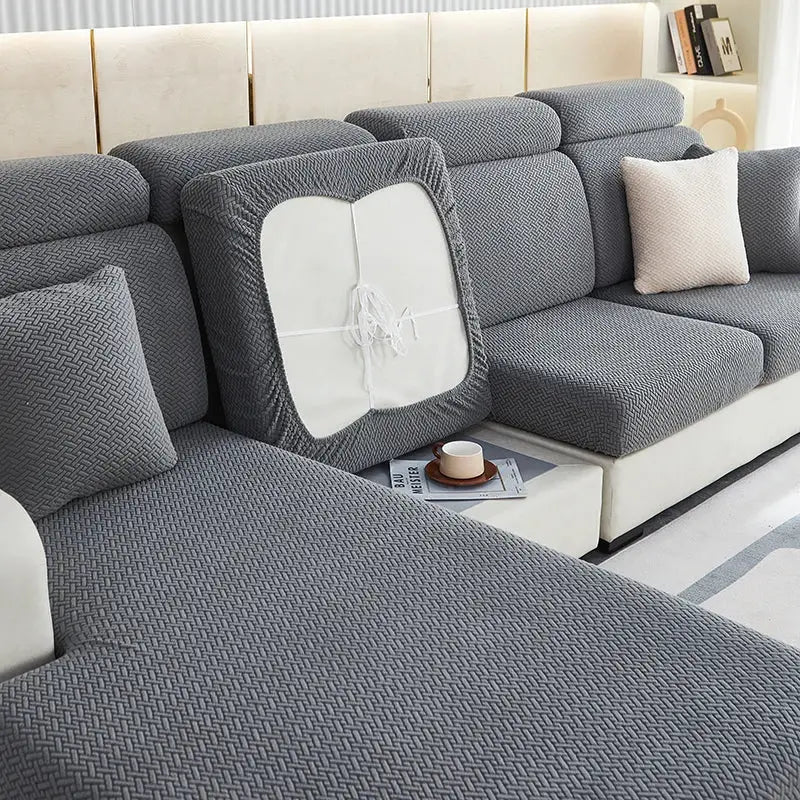 Gray Velvet Sofa Slipcover