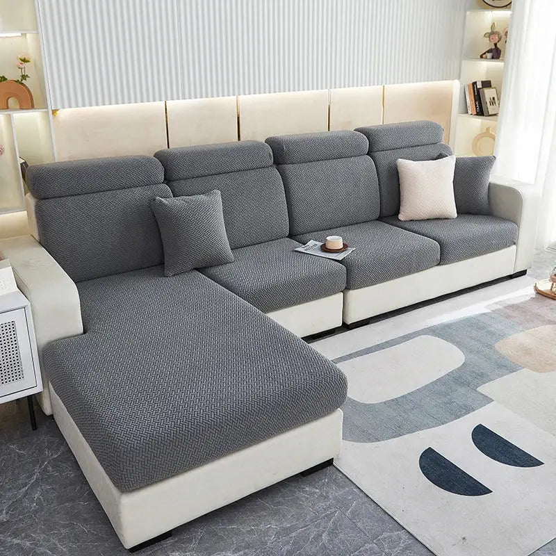 Gray Velvet Sofa Slipcover