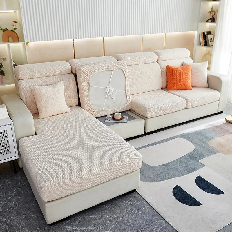 Gray Velvet Sofa Slipcover