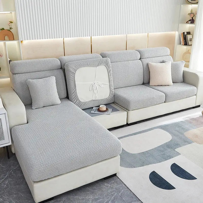 Gray Velvet Sofa Slipcover