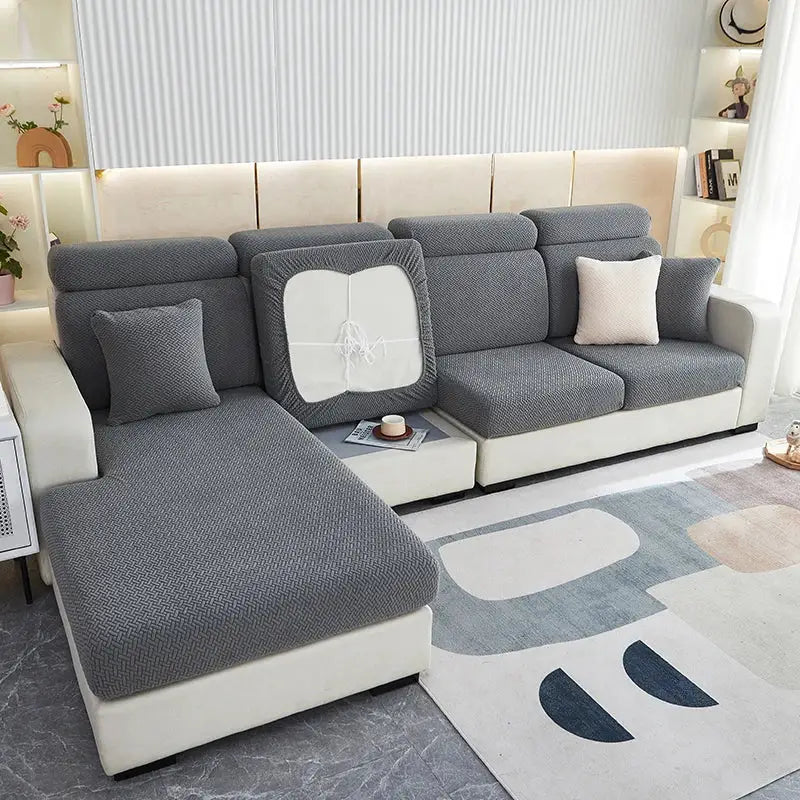 Gray Velvet Sofa Slipcover