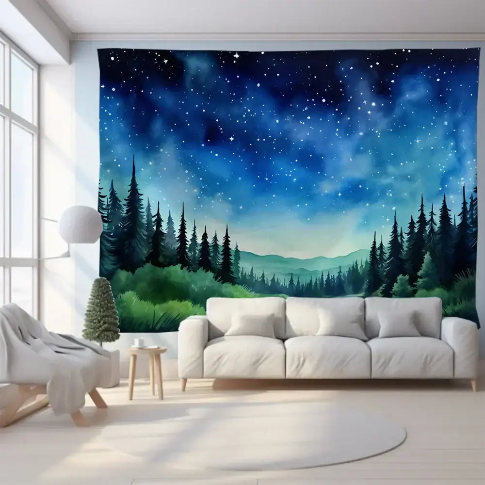Green Mountain Tapestry Wall