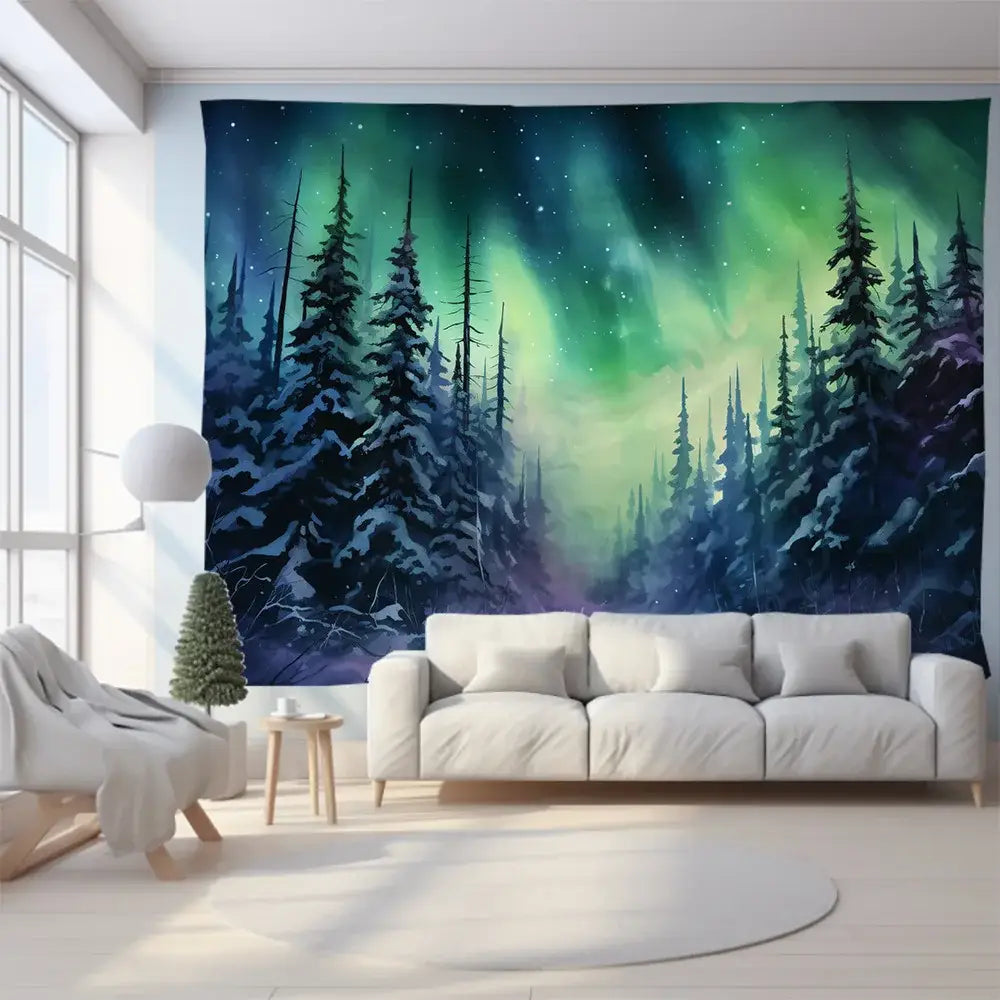Green Mountain Tapestry Wall