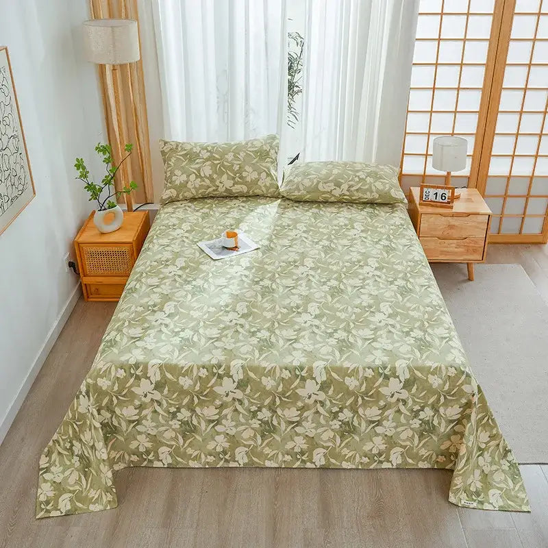Green Panda Cotton Bedspread