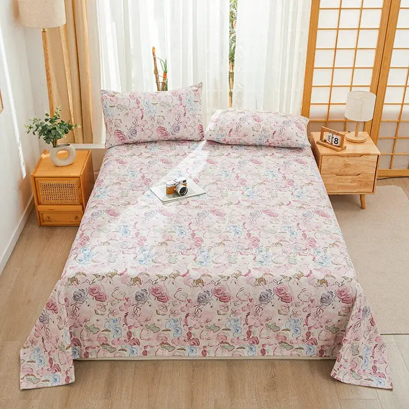 Green Panda Cotton Bedspread