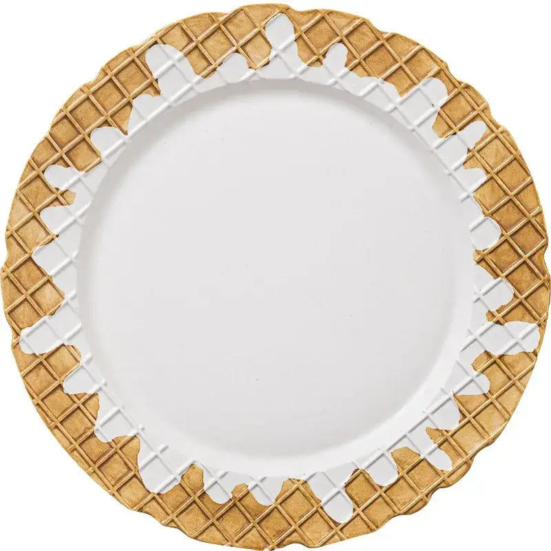Green Beige Ceramic Tableware