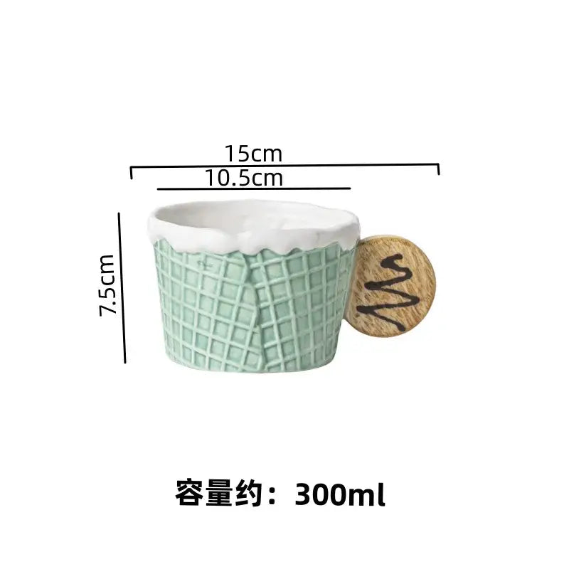 Green Beige Ceramic Tableware