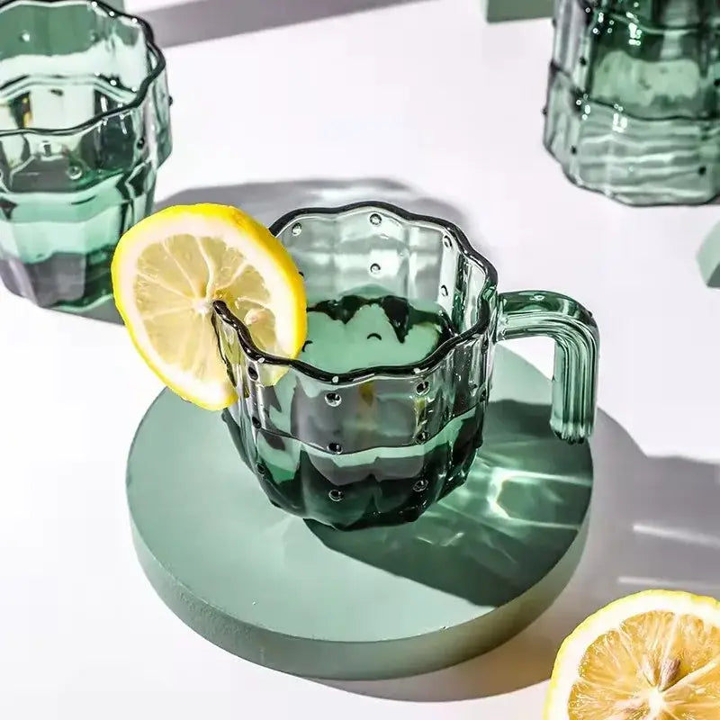 Green Cactus Glass Mug
