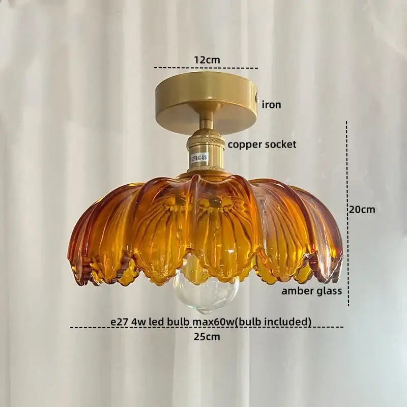 Green Glass Nordic Ceiling Lamp