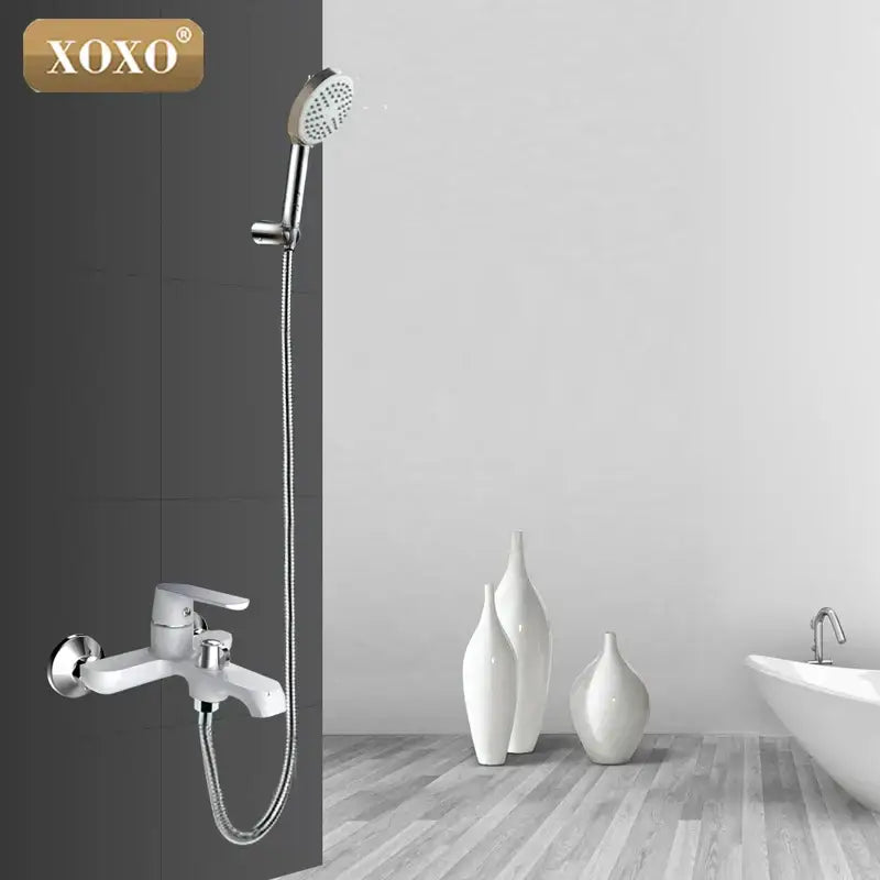 Orange Chrome Shower Set
