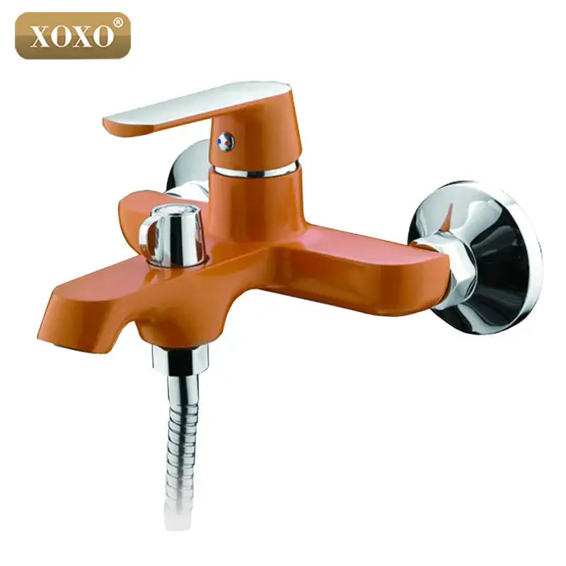 Orange Chrome Shower Set