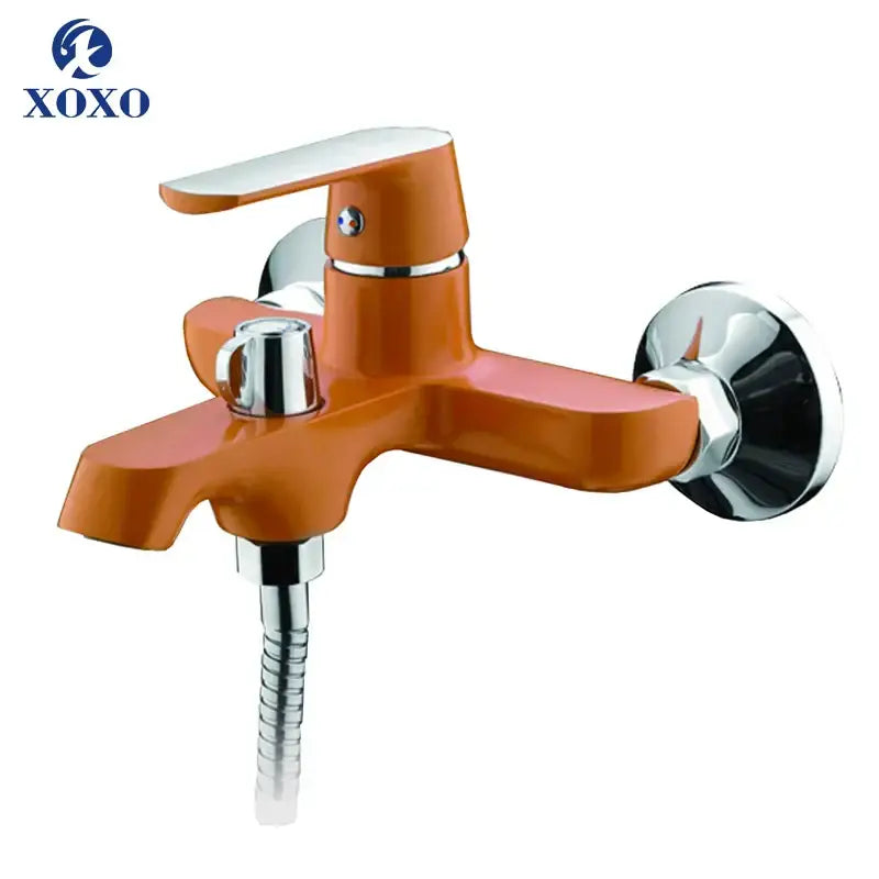 Orange Chrome Shower Set