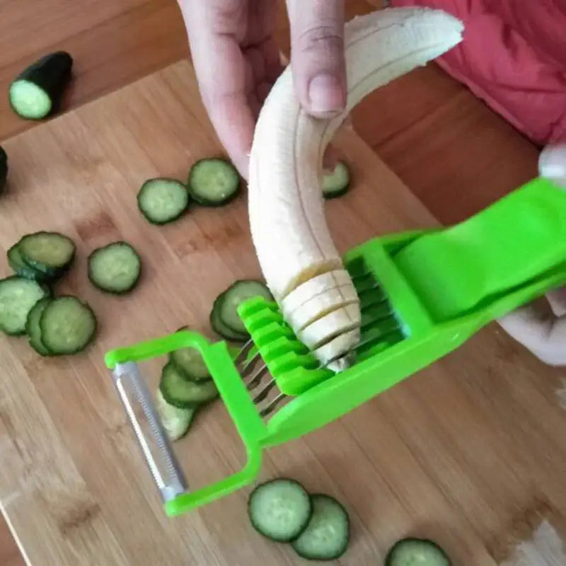 Green Plastic Peeler Slicer