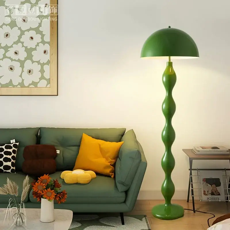 Green Wavy Floor Lamp