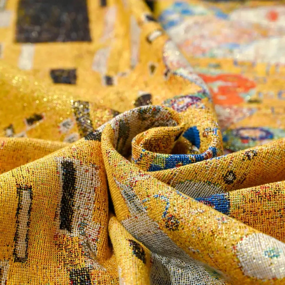 Yellow Jacquard Tapestry Throw