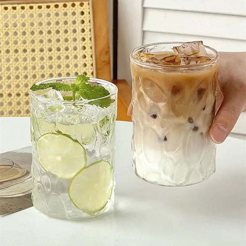 Clear Hammered Glass Tumbler