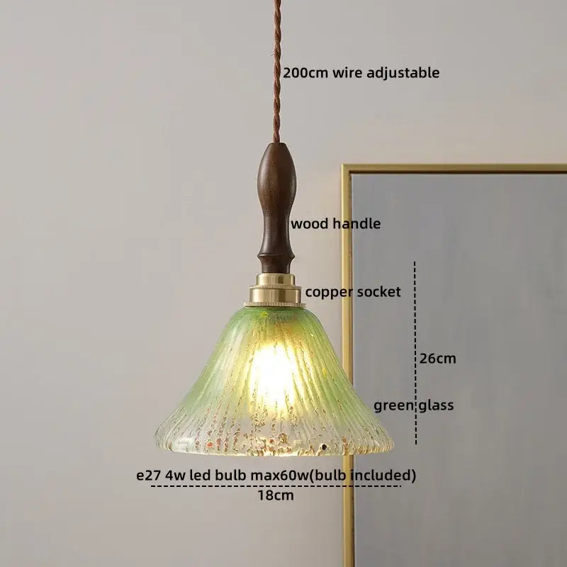 Gray Glass Pendant Lamp