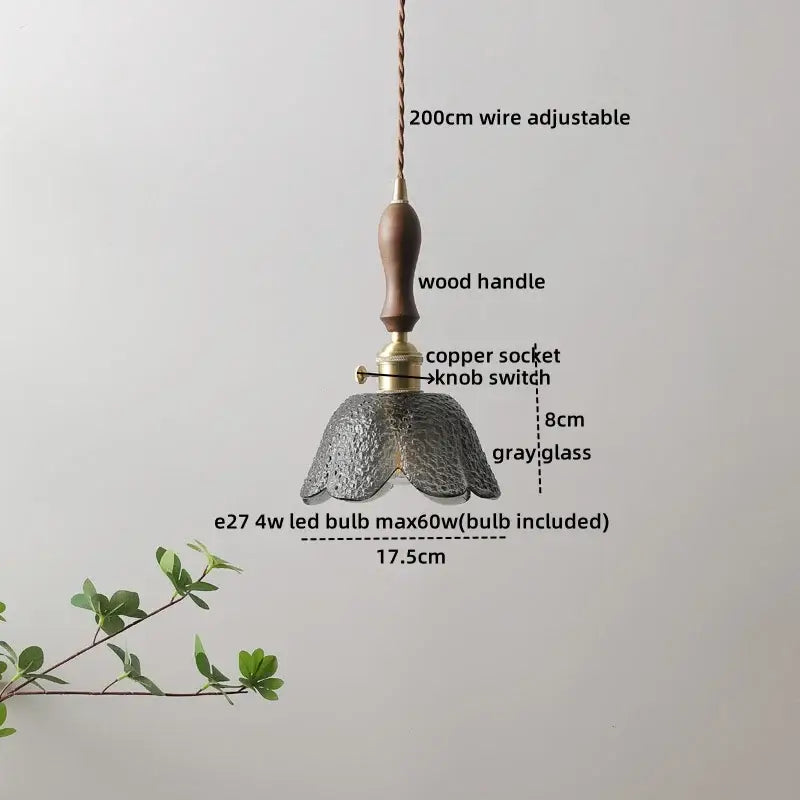 Gray Glass Pendant Lamp