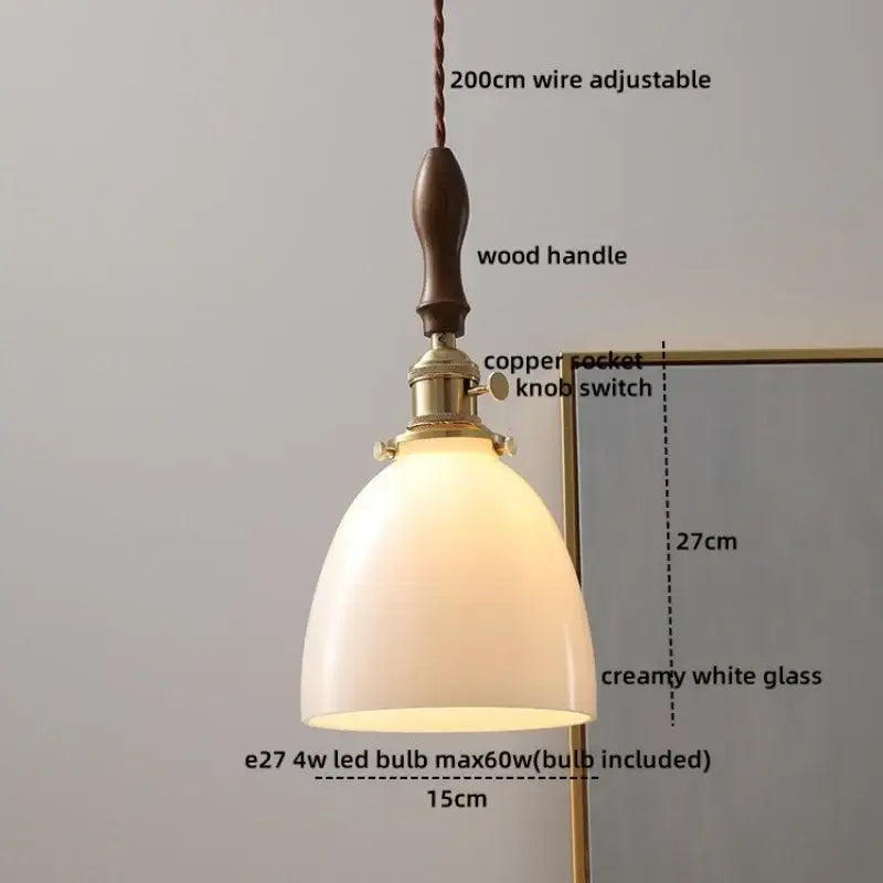 Gray Glass Pendant Lamp