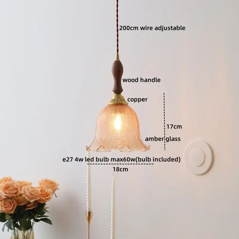 Gray Glass Pendant Lamp