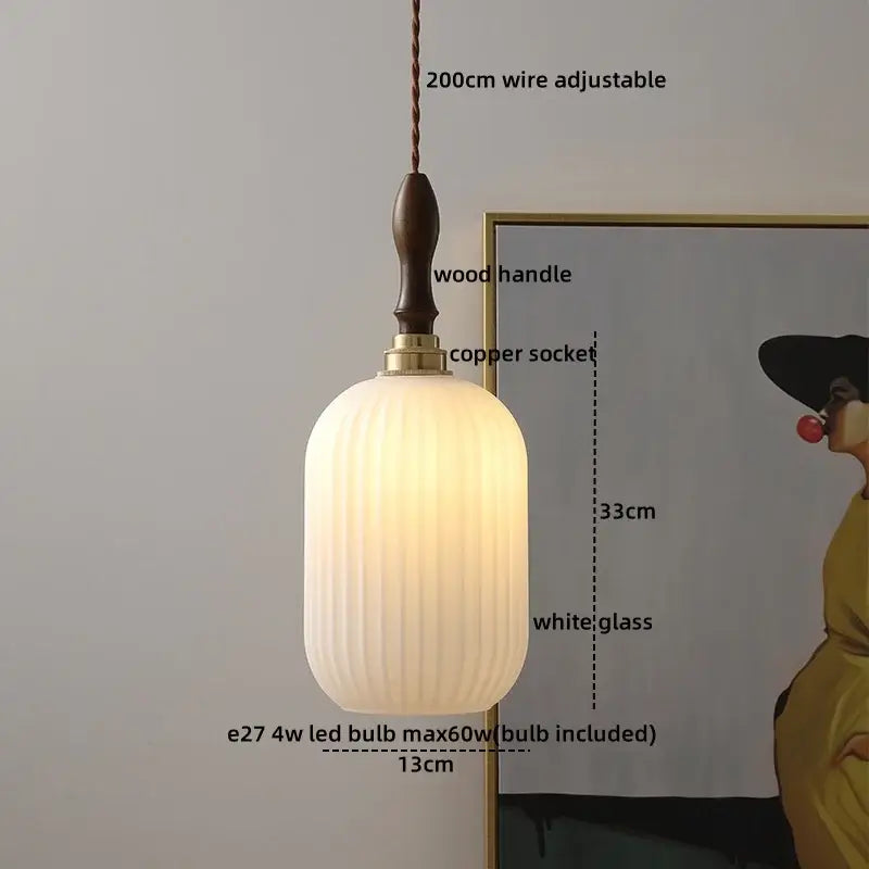 Gray Glass Pendant Lamp