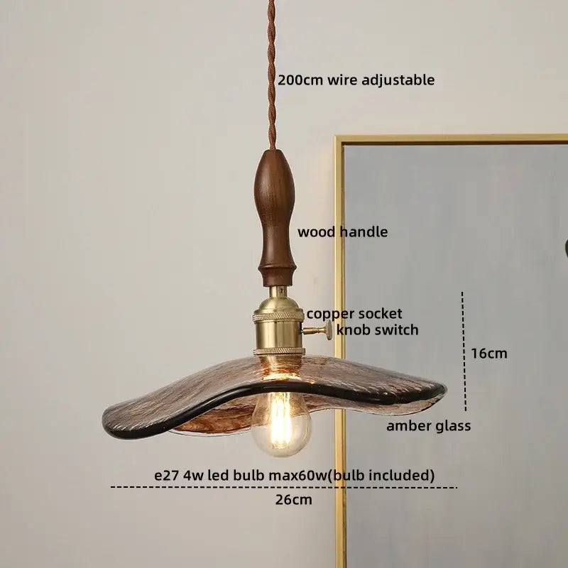 Gray Glass Pendant Lamp