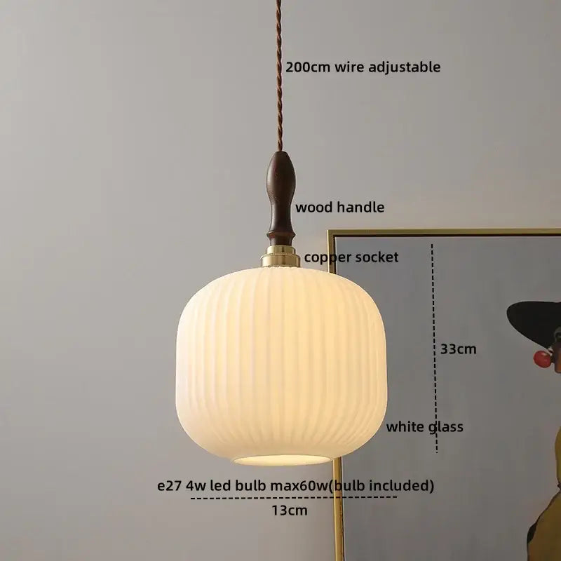 Gray Glass Pendant Lamp