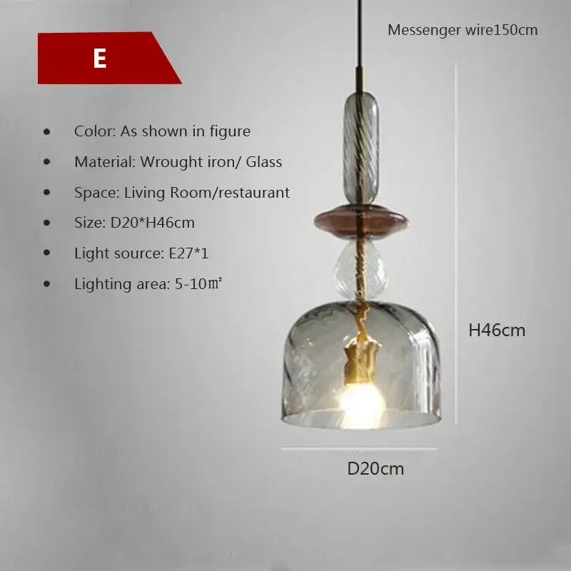 Candy Glass Chandelier Light