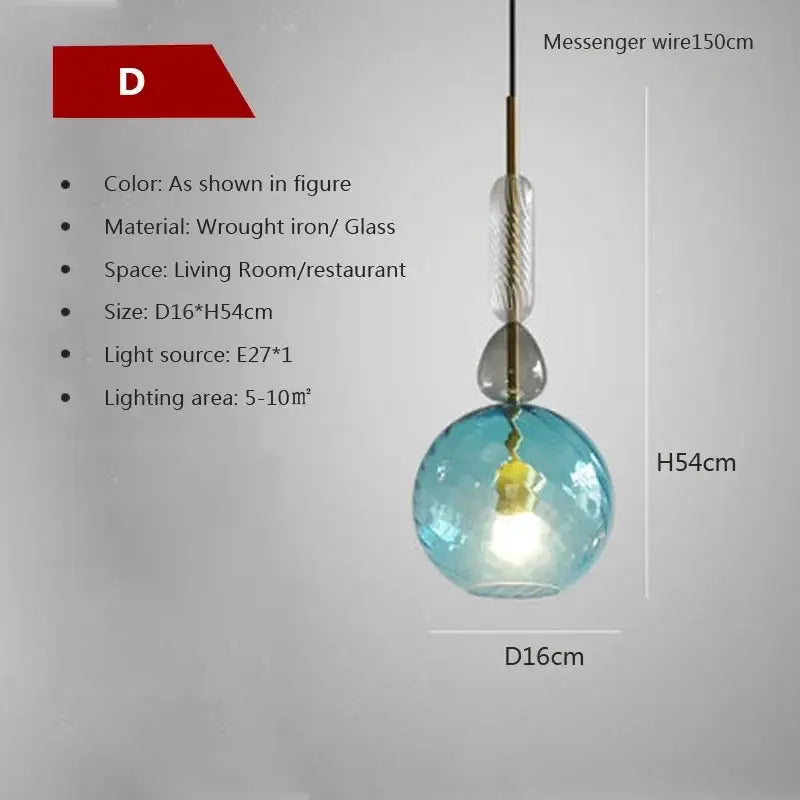 Candy Glass Chandelier Light