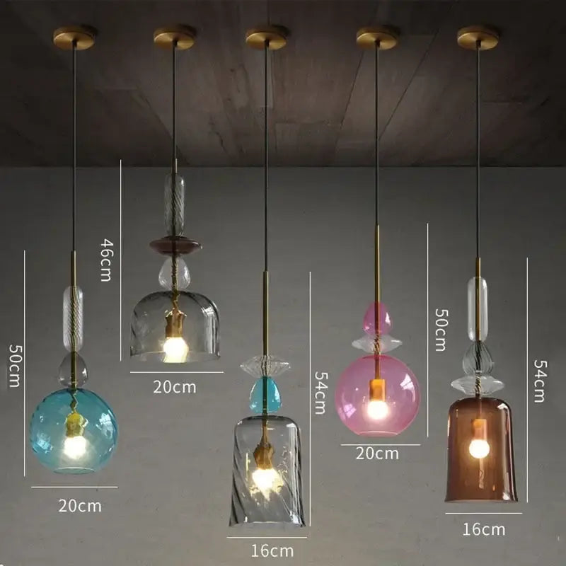 Candy Glass Chandelier Light