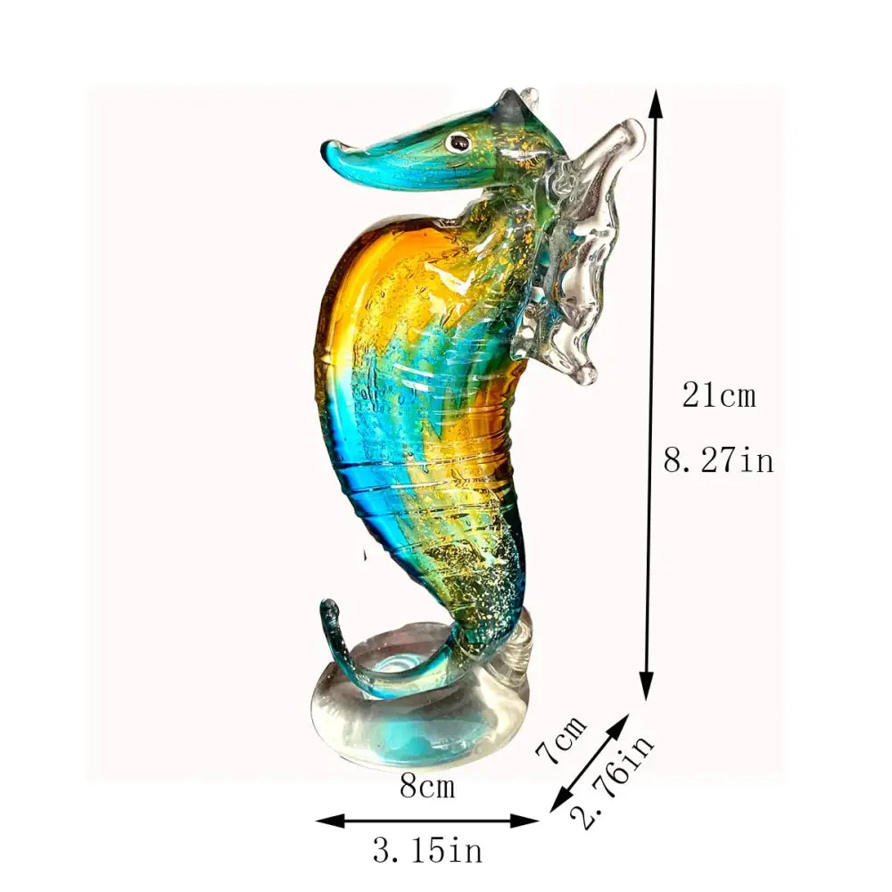 Glass Seahorse Figurine