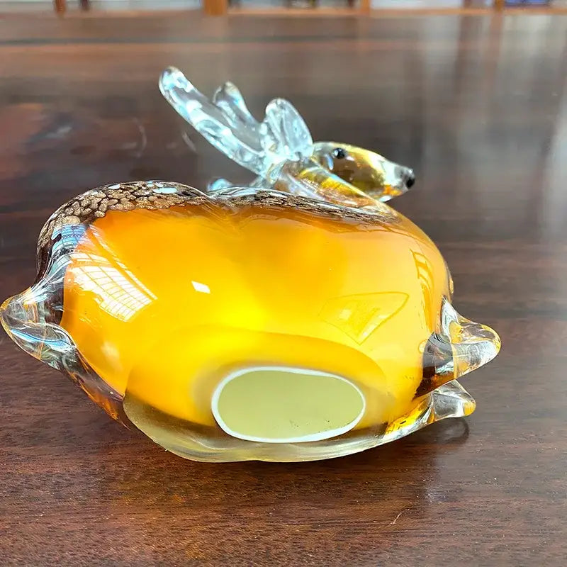Amber Glass Deer Figurine