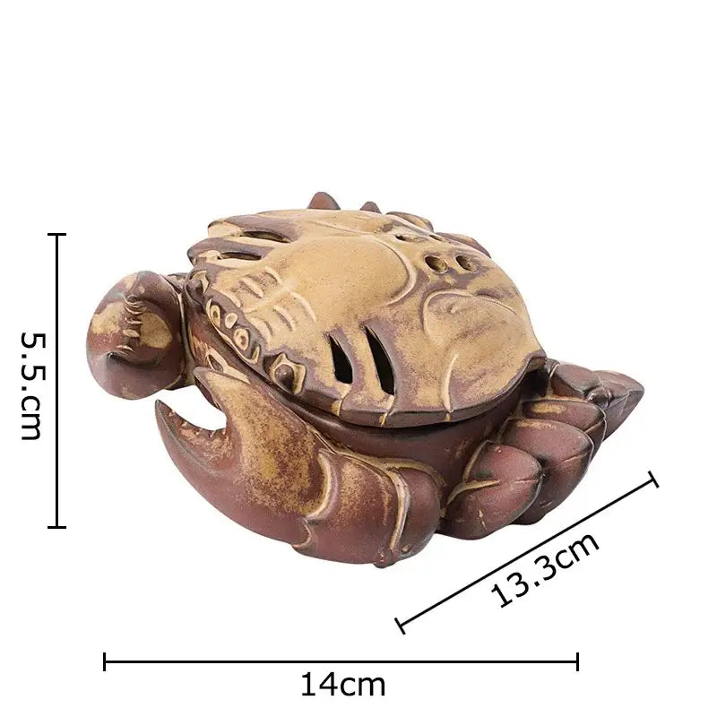 Brown Ceramic Crab Burner