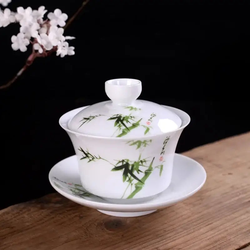 White Porcelain Gaiwan Set