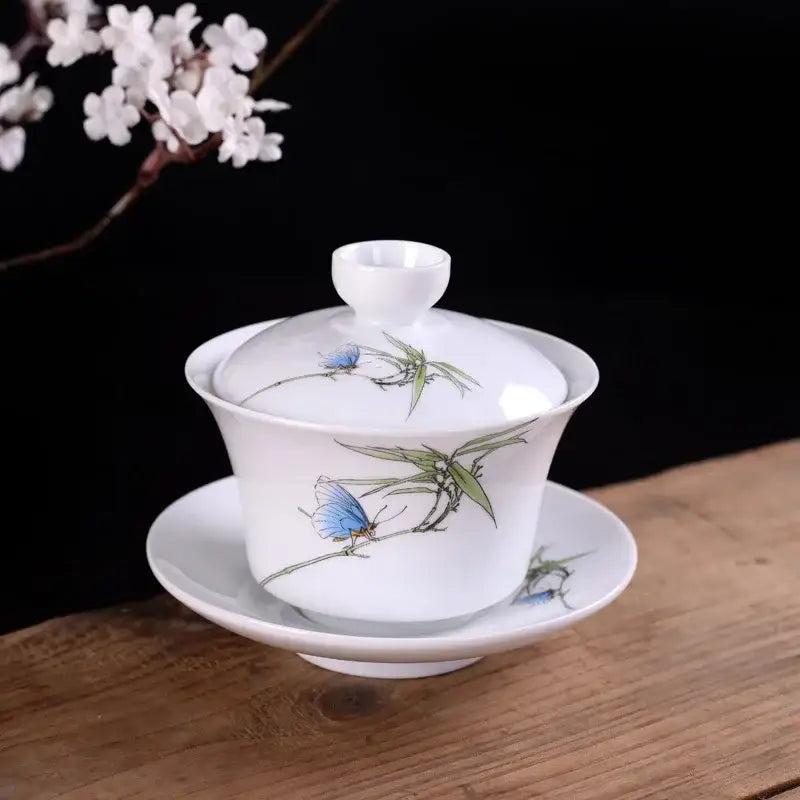 White Porcelain Gaiwan Set