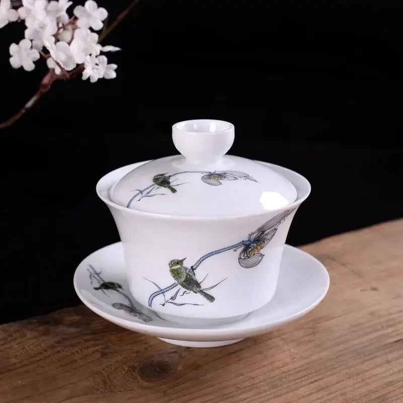 White Porcelain Gaiwan Set