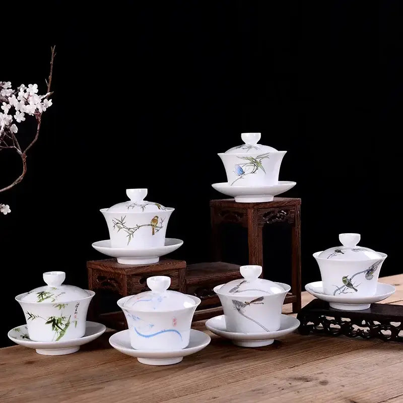 White Porcelain Gaiwan Set