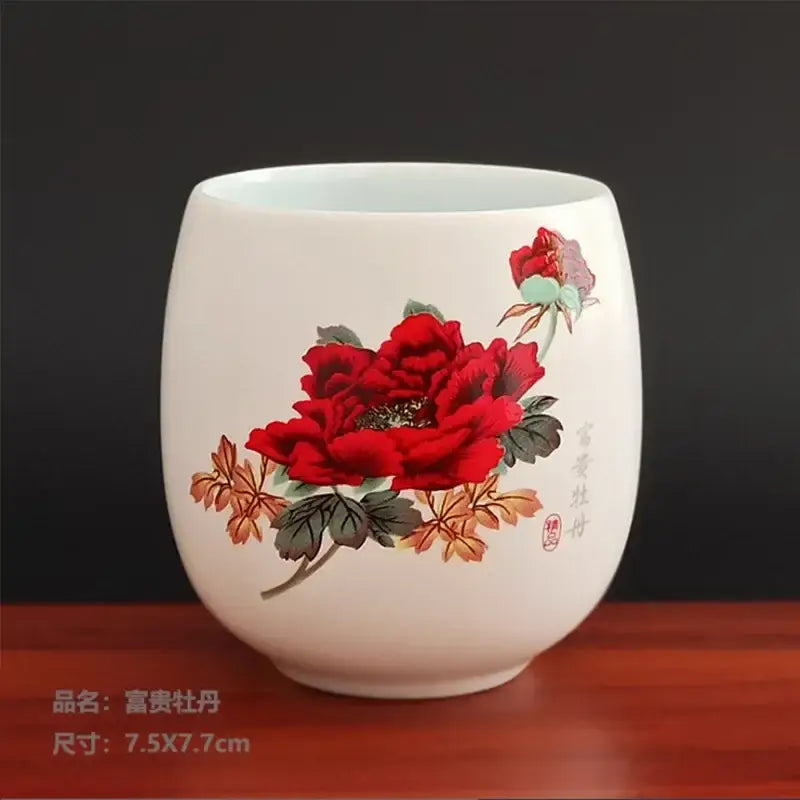 Floral Porcelain Tea Cup