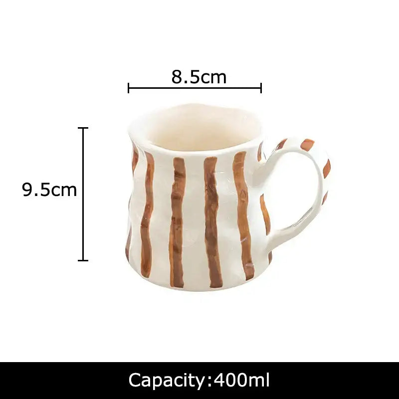 Striped Porcelain Mug Set